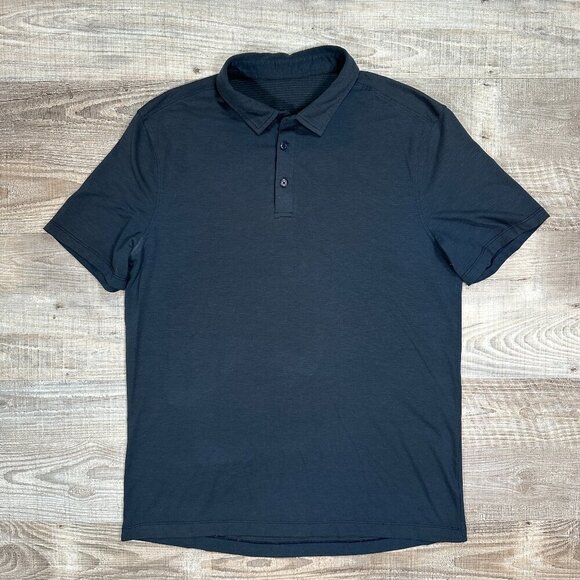 Lululemon Other - Lululemon Evolution Vent Tech Polo Collared Golf T Shirt Navy Blue Men's - Large